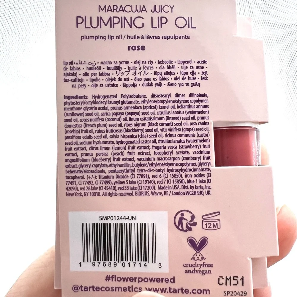 5 for 25⚡️Tarte Rose Maracuja Juicy Plumping Lip Oil .5ml